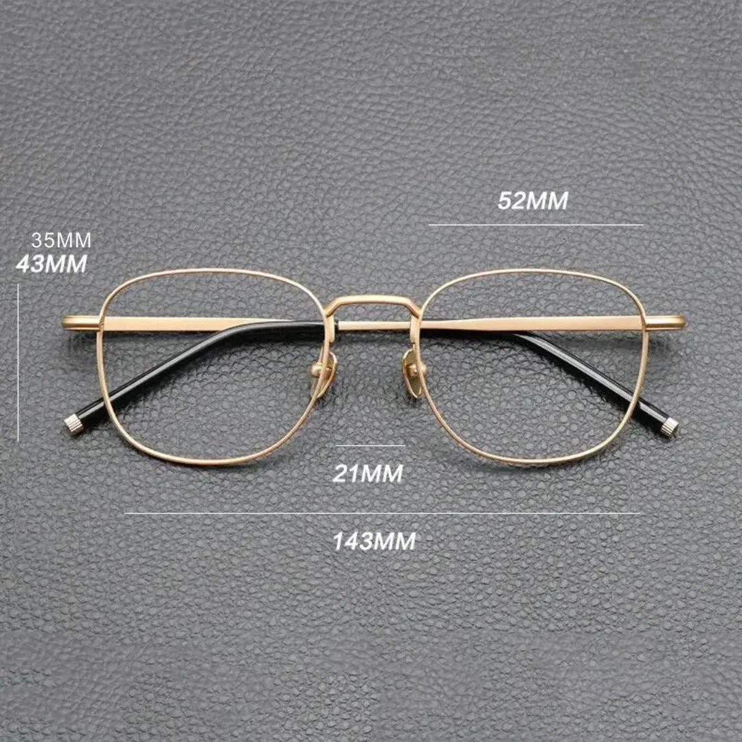 Armação de Óculos Unissex Vintage Titanium