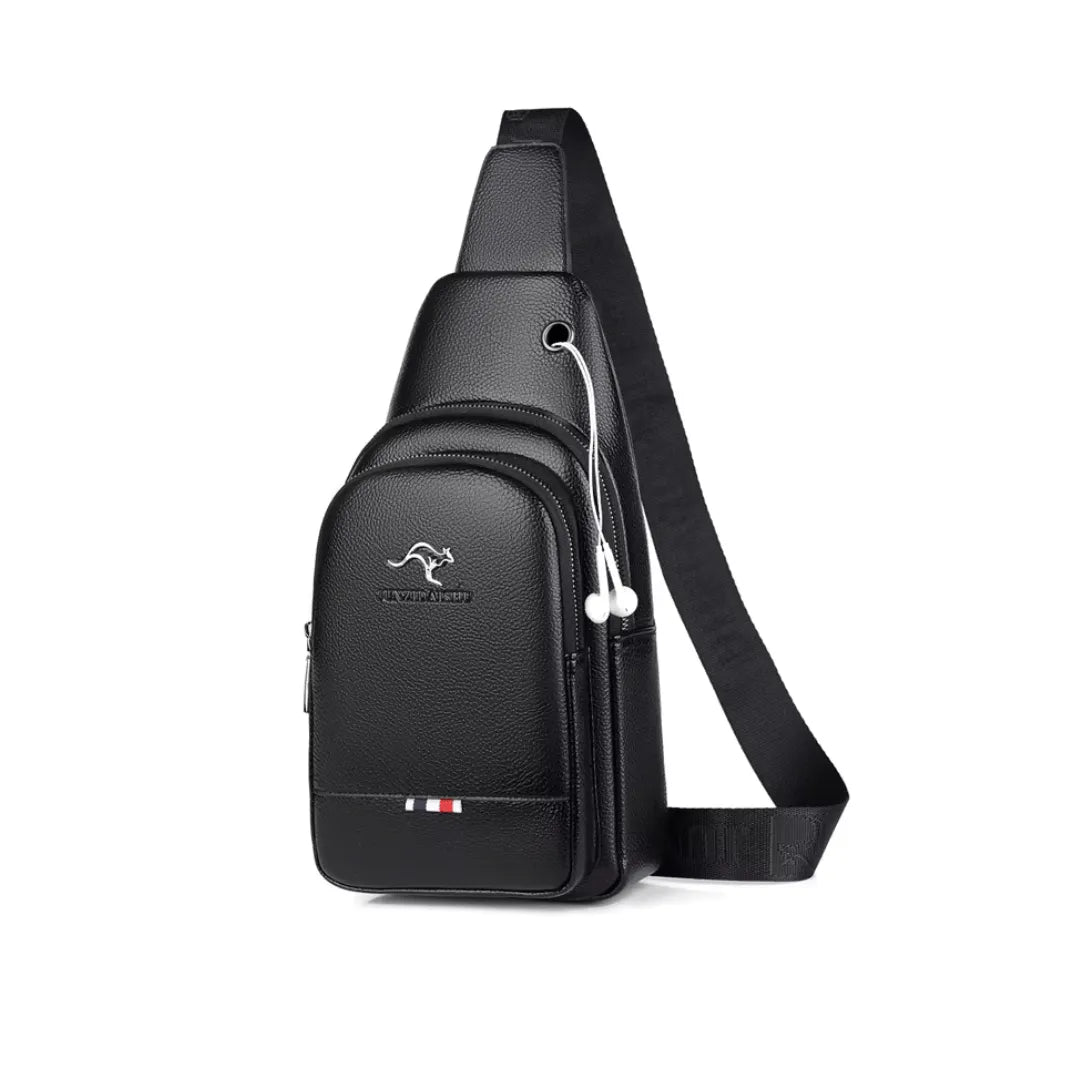 Bag Masculina Casual de Couro Genuíno Italiano