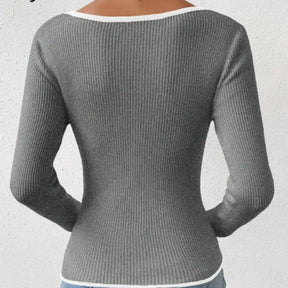 sueter feminino listrado, sueter manga longa, sueter casual colorido, sueter feminino outono, sueter feminino confortável, roupa feminina inverno