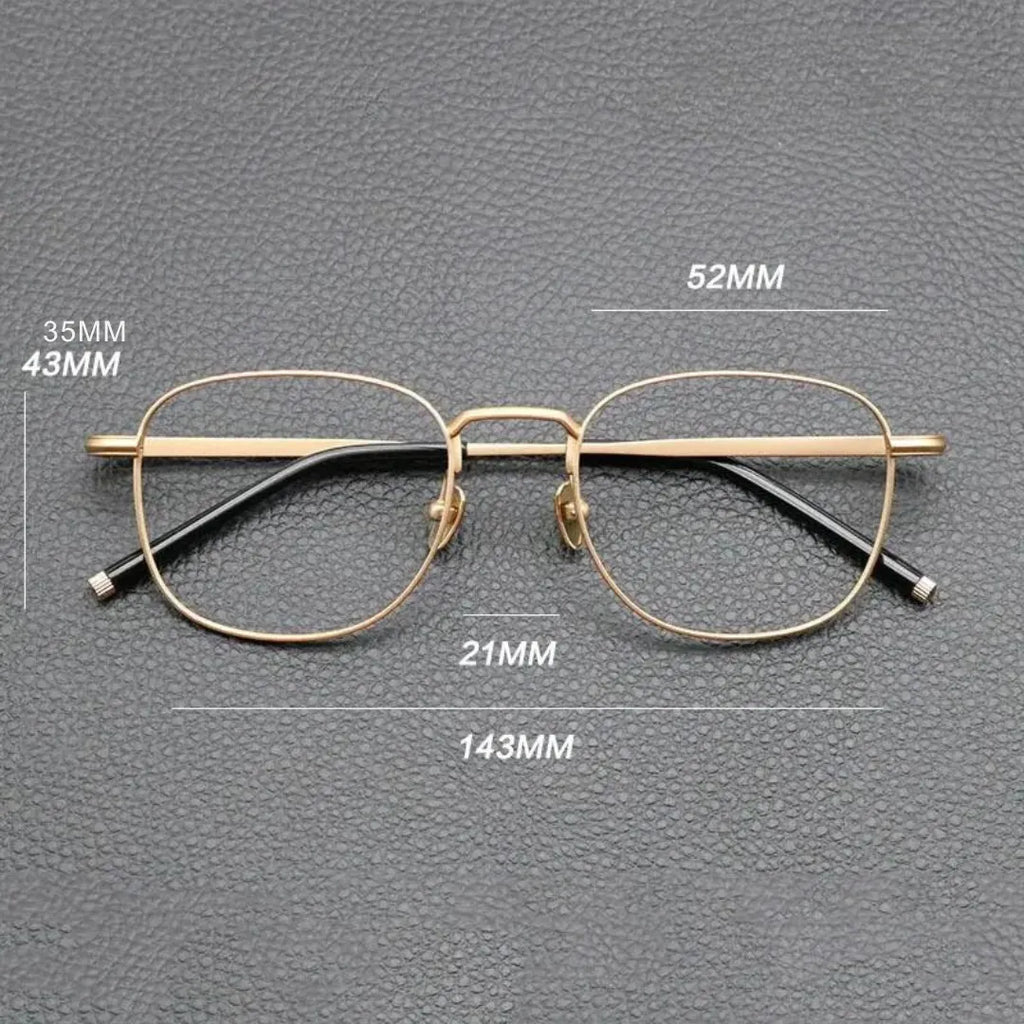 Armação de Óculos Unissex Vintage Titanium