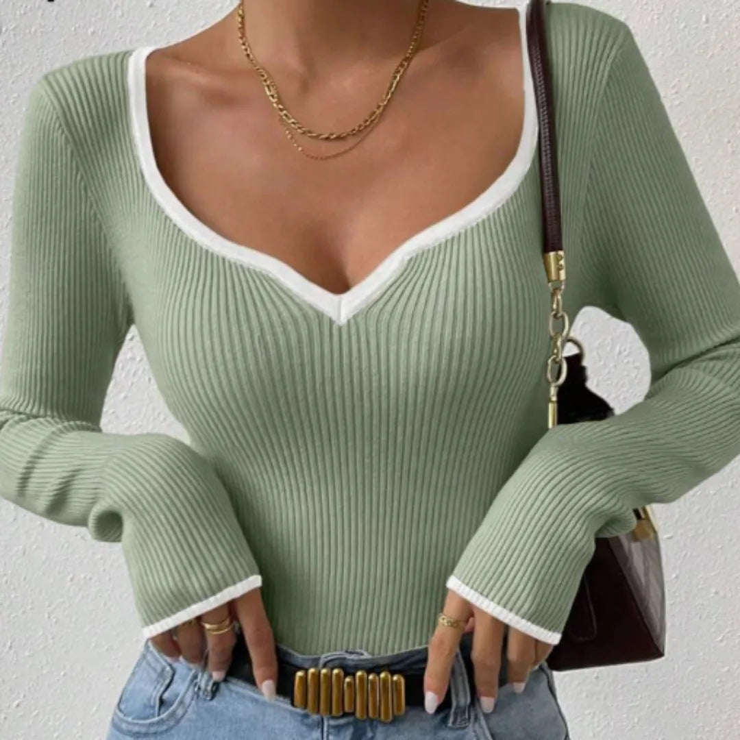 sueter feminino listrado, sueter manga longa, sueter casual colorido, sueter feminino outono, sueter feminino confortável, roupa feminina inverno