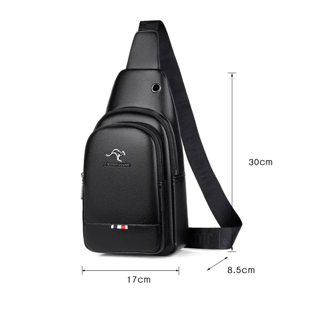 Bag Masculina Casual de Couro Genuíno Italiano