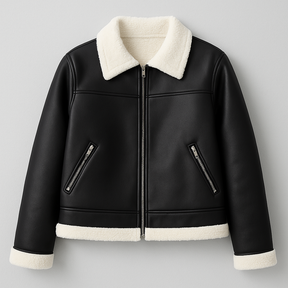 jaqueta feminina motoqueiro, jaqueta feminina gola contrastante, jaqueta couro PU feminina, casaco inverno feminino, jaqueta preta feminina, jaqueta motoqueiro feminina, jaqueta feminina
