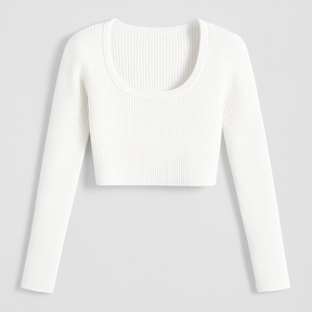sueter feminino decote quadrado, sueter manga longa, sueter feminino casual, sueter minimalista, sueter feminino inverno, blusa feminina elegante