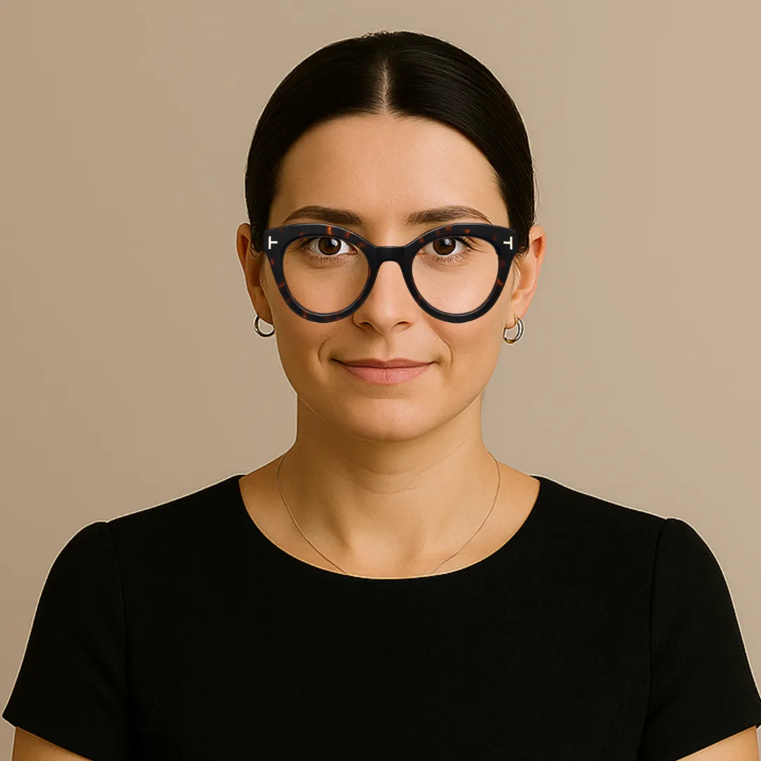 Armação de Óculos Feminina Cat Black