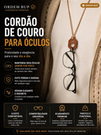 Cordão de óculos de couro